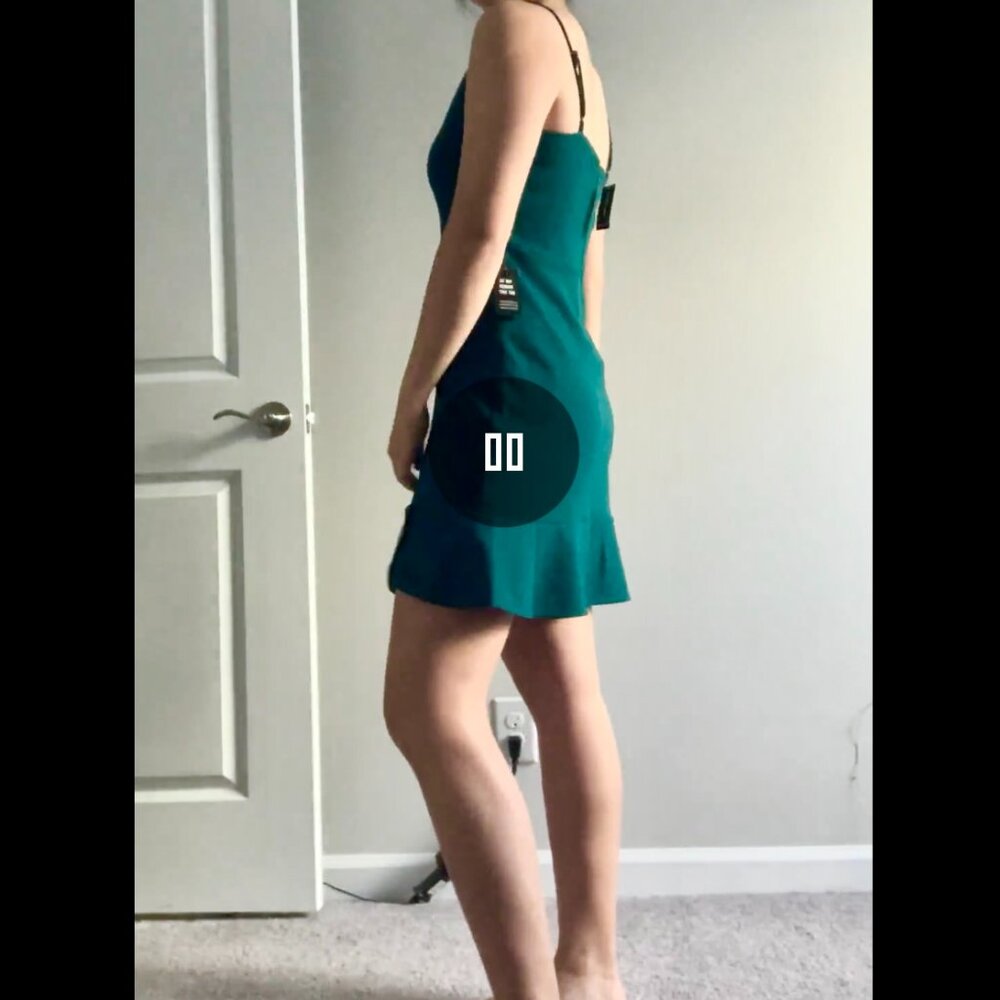 EXPRESS Dark Green Emerald Dress
